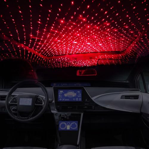 OSALADI Car Projector Lamp Star Lights for Car USB Star Projector Light Star Car Ceiling Interior Light Car Roof Lights Car Lights USB Night Light Projection Plastic Black Dome Light
