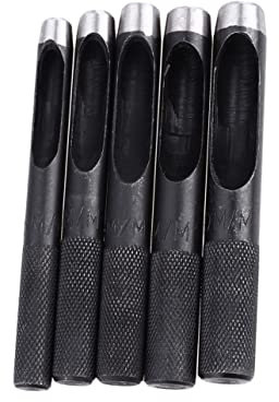VILLCASE 5st Hohles Lederwerkzeug Deutsche Werkzeuge Nähwerkzeug Zum Schnüren Von Leder Lochmeißel Aus Leder Stanzwerkzeuge Aus Leder Stanzwerkzeug Für Lederhandwerk Diy-zinke Gürtel Stift