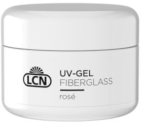 LCN Gel UV Fiber Glas Milky White - Gel UV 2 en 1 - Pour une meilleure tenue - Adhérence et construction - Végétalien, sans cruauté envers les animaux et sans HEMA - 20 ml