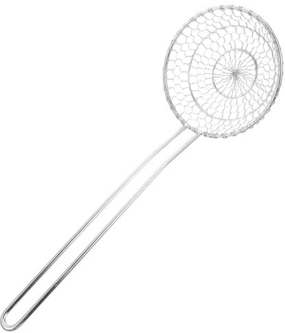 Alipis Cuchara Espumadera De Metal Colador De De Cocina Para Cocinar Líquidos De Forma Sencilla Y Plateada