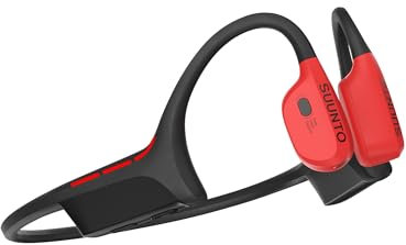 SUUNTO Wing Auriculares de Conducción Ósea Deportivos Bluetooth, Control de Movimiento de Cabeza, Micrófono HD Integrado, Resistente al Desgaste IP67, Luces de Seguridad, hasta 30 Horas de Autonomía