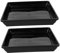 BESPORTBLE Square Plant Saucer: 2Pcs Plastic Plant Pot Tray, Flower Pot Saucers, 35CM Black Plant Water Drip Tray