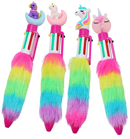 Gogogmee Flauschiges Stifte-set 4-teilig Für Die Schule Zum Schreiben Von Texten Für Mädchen Dekoratives Design