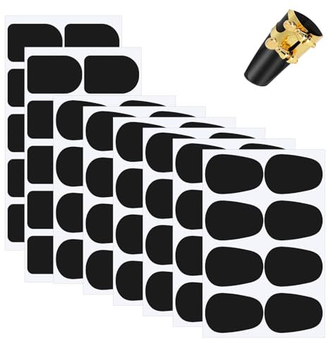 68 Stück Mundstückkissen Saxophon Bissgummi Klarinette 0.8mm Sax Mundstück Pads Schwarz Mundstückkissen Mundstückkissen Bissgummi für Anfänger, Saxophone, Klarinetten