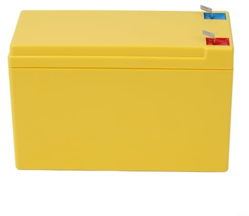 Battery Case without Battery, Holder Storage Box For 12V 7Ah Battery, Fit 18 650 Cells, Nickel Strip(only box-yellow)