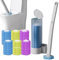 Disposable Toilet Brush, Toilet Bowl Cleaner Brush with 54 Refills,Disposable Toilet Cleaning System with Holder for Bathroom Cleaning (Brush set + 36 brush head (3 flavors))