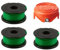 StarRing Lot de 4 bobines de fil de rechange pour débroussailleuse Black & Decker A6486 A6482 GL7033 GL8033 GL9035 Accessoires 3 bobines de fil -6 m (6 m) 1 housse de bobine