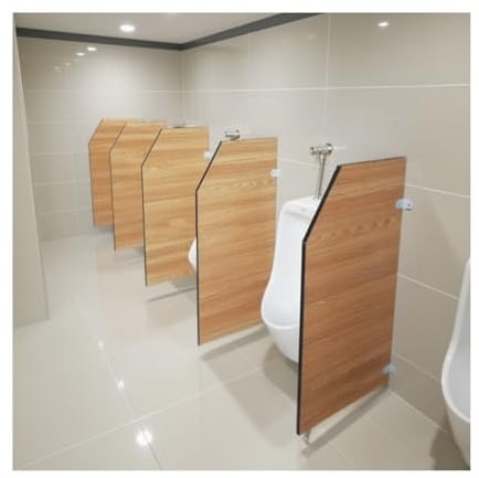 HUFIREHU Wc Urinal Trennwand Urinal Trennwand Wandmontage Urinaltrennwand Sichtschutz Toiletten Trennwand Wc Sichtschutz Toilettenabtrennung FüR öFfentliche Orte(Walnut)