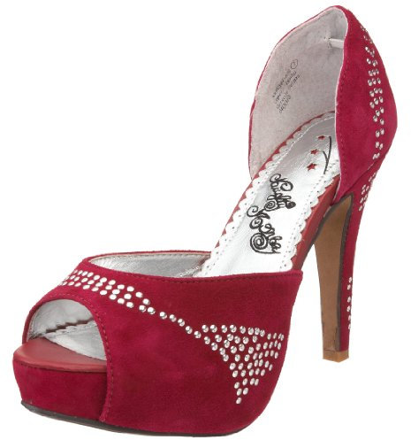 Naughty Monkey Damen Star Nieten Plateau Pumps, Rose, 42 EU