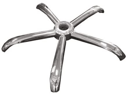 Replacement Large 25 Diameter 5 Spoke office Chair Base In Stylish Chrome Finish With Castors