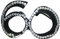 Folat 00755 - Brille mit Diamanten - schwarz - Zahl 60