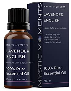 Mystic Moments | Lavender English Essential Oil | 10ml | Lavandula angustifolia gives a soft floral, herbal aroma for diffusers, oil blends and fragrance formulations.