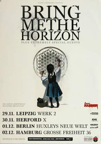 Bring Me The Horizon - Sleepwalking, Berlin 2013 » Konzertplakat/Premium Poster | Live Konzert Veranstaltung | DIN A1 «