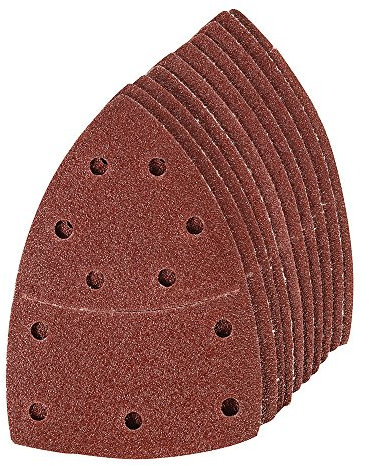 Silverline Tools 530287 Hook & Loop Multi-Sander Sheets 102 x 62mm, 93mm 10pk - Red