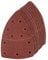 Silverline Tools 530287 Hook & Loop Multi-Sander Sheets 102 x 62mm, 93mm 10pk - Red