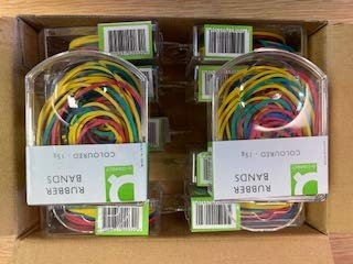 Q-Connect Colour 15g Assorted Rubber Bands [Pack of 10]