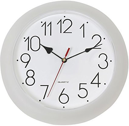 Platinet Omega Wanduhr Everyday - 25,5cm - weiß