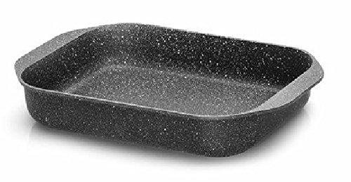 Olympia Hard Cook - Bandeja de horno de 35 x 25 cm, de aluminio fundido antiadherente, reforzada con minerales