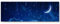 Paul Sinus Art Leinwandbilder | Bilder Leinwand 150x50cm der Mond und Sterne bei Nacht