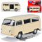 Welly Volkwagen T2 Beige Bus Transporter 1967-1979 mit Rückzugsmotor ca 1/43 1/36-1/46 Modell Auto