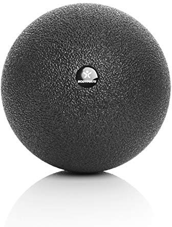 BODYMATE Großer Faszien-Ball Durchmesser 12cm Schwarz, Selbstmassage-Ball für Faszientraining Massagebälle Fuß-Rücken-Arm-Massage Triggerball
