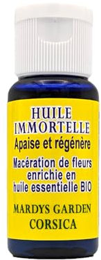Immortellenöl 15ml. Beruhigt und Regeneriert. Blume mazerieren mit ätherischem BIO Immortellenöl. Helichrysumöl aus Korsika