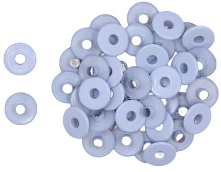 Craftelier - Set mit 40 Wide Metallösen Ideal für Scrapbooking und Bastelarbeiten | Gültig für Verschiedene Materialien | Ca. Größe Innendurchmesser 5 mm und Außendurchmesser 13 mm - Farbe Babyblau