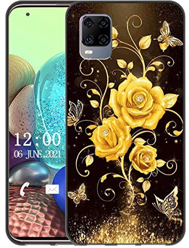 Sunrive Coque Compatible avec ZTE Smartphone AXON 11 5G, Silicone Étui Housse Protecteur Souple Gel Transparent Back Case(X Papillon & Rose 1)+ Stylet OFFERTS