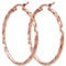 BONNYBIRD® Creolen Rosegold Groß Gedreht Edelstahl Damen Statement Ohrringe Goldene Frauen Kreolen Hoops 40mm Wasserfest Schmuck Vergoldet Hypoallergen Chirurgenstahl Medizinisch Nickelfrei Dünn Rund