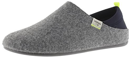 victoria Zapatillas de casa Unisex Norte Fieltro Reciclado & Trasera Neopreno 1081115 para Adulto Gris 40