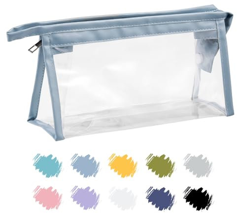 Soul Projekt Entenei Blau Federmäppchen Durchsichtige, Aesthetic Mäppchen PVC Frauen, Kosmetiktasche, Pencil Case, Federmappe für Kinder, Damen, Pinseltasche Schule, Toilettenartikel Kosmetiktaschen