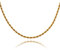 YIMERAIRE 3MM Rope Chain Necklace For Men,18k Gold Plated Stainless Steel Gold Chains Men, 18 Inches Silver Chain For Women, Hip Hop Costume Jewelry