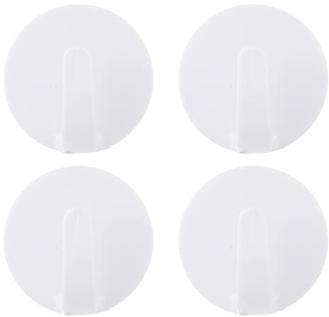 Cabilock Magnetic Fridge Hooks 4 Pack White Strong Hold Magnets for Refrigerator Key Holder