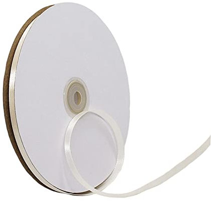 91m Satinband Geschenkband Beige 6mm Breit,Seidenband Beige Luftballon Band Schleifenband Satin Dekoband Geschenkverpackung Deko Band Stoffband für Halloween Weihnachten Hochzeit Taufe Geburtstag
