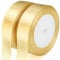 G2PLUS Champagner Gold Geschenkband 20mm,44M Schleifenband Gold, Satinband zum Bastel, Gold Dekoband für hochzeit, Weihnachten, Geschenk