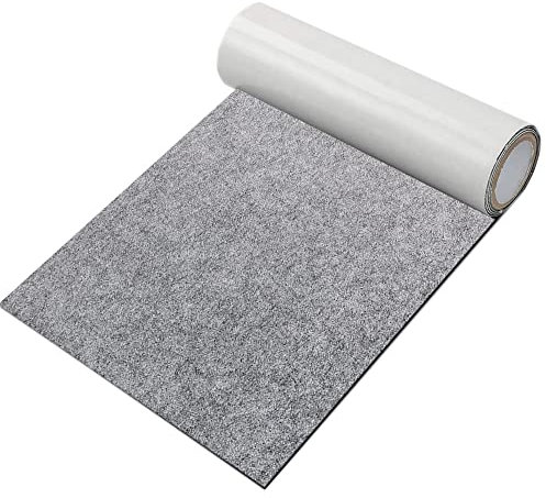 GELAISI Feutrine autocollante Gris Foncé - 1 Rouleau Feutrine 20 * 200 cm Tissu-Feutre, épaisseur 2 mm Feutrine Adhesive pour Doublure de boîte, Cadre Photo, Pied de Chaise, DIY Halloween, Voiture