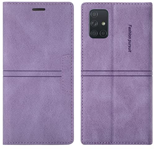 OKZone Kompatibel mit Samsung Galaxy A91/S10 Lite/M80S Hülle, Handyhülle Samsung A91/S10 Lite/M80S Wallet PU Leder Kartenfach Magnet Klappbar SchutzhülleS Hülle Flip Case Cover Klapphülle (Lila)