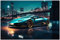 Printonia Leinwandbild 120x80cm Lamborghini Sportwagen Abstrakt Art Bilder Dekoration Wandbild Kunstdruck Automobil Deko