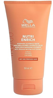 Wella Professionals Invigo Nutri Enrich Warming Express Hair Mask – selbstwärmende Haarmaske mit Mandel & Vitamin E – Anti Frizz Haarpflege für kaputtes Haar – 150 ml