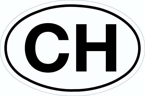 carstyling XXL Aufkleber CH-Schild 115 x 170 mm, PVC, Minimalistisch, Auto, Outdoor
