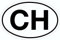 carstyling XXL Aufkleber CH-Schild 115 x 170 mm, PVC, Minimalistisch, Auto, Outdoor
