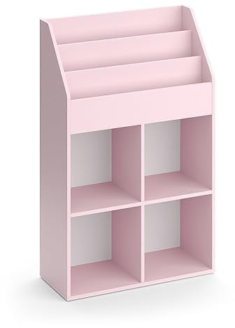 Vicco Kinderregal Luigi, Spielzeugregal für Faltboxen, Rosa, 72 x 114.2 cm ohne Faltboxen