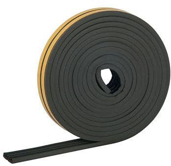 HELPMATE – Dichtungsband selbstklebend für Fenster & Türen – Fensterdichtung/Türdichtung zum Isolieren von Spalten mit 2 bis 3,5 mm Breite – Dichtband 9 x 4 mm (E-Profil | 6 Meter | Schwarz)