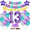 Offizielle Teenager 13. Geburtstag Dekoration Mädchen, Luftballon 13. Geburtstag Mädchen Teenager Lila Gold Geburtstagsdeko 13 jahre Mädchen ballon deko Violett