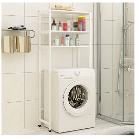Estante De Almacenamiento Para Lavadora Sobre Inodoro, Fregadero, Balcón, Baño, Estante De Almacenamiento Para Lavadora De 3 Capas, Tapa Abatible Para Ahorrar Espacio (Style2 65.7 X 11.4 X 27.6In)