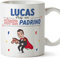 MUGFFINS Tazas Personalizadas para PADRINO - En Español - ¡Eres Súper! - 11 oz / 330 ml - Regalo personalizable original y divertido