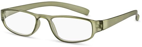 FILTRAL Extrem leichte Lesebrille in der Trendfarbe Olivgrün/Moderne eckige Lesehilfe für Damen & Herren/+2,00 dpt F4568294