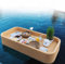 Vassoio da portata rettangolare in tessuto rattan, vassoio da portata galleggiante da 100 cm for piscina in rattan con manico, vassoio da colazione galleggiante for piscina, galleggianti for piscina
