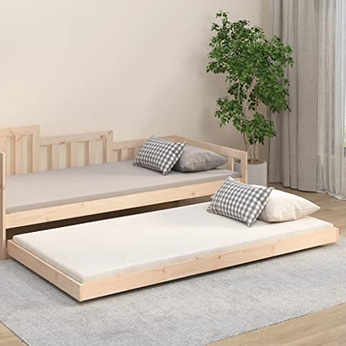 CKioict Palettenbett Modernes Bettgestell Jugendbett Massivholzbett 100x200 cm KieferGeeignet für Gästezimmer, B&Bs, Schlafzimmer