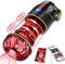 Masturbieren für Männer Sex Spielzeug für die Männer - 3 in 1 APP Masturbator 9 Teleskopfunktion & Rotierend & Saugen mit LCD-Display Blowjob Taschenmuschi Sex Toyset für Man Penispumpe Rot - Schwarz